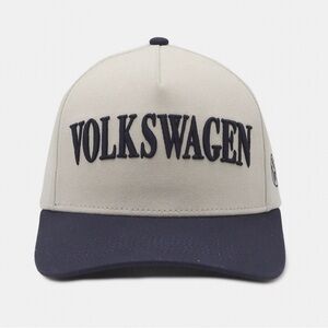 Volkswagen VW Two-Tone Logo Baseball Cap - Cream & Navy